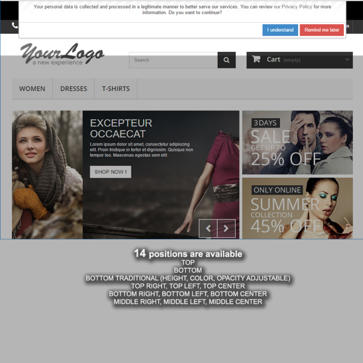 Prestashop EU Cookie Law Notification Box