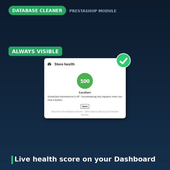 PrestaShop Database-opschoner Module - Back-up, Proefdraai, Cron