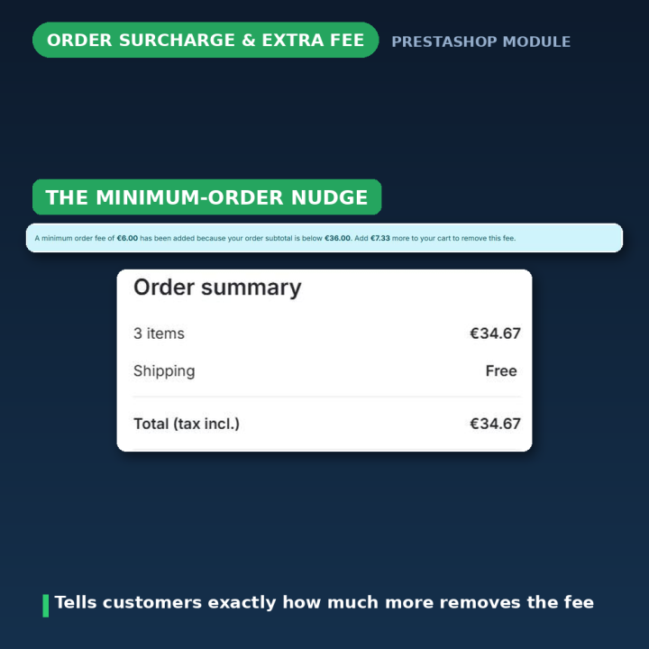 PrestaShop Ordertoeslag & Extra Kosten Module - Kostenregels