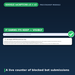 Module reCAPTCHA v3 PrestaShop - Protection anti-bots invisible