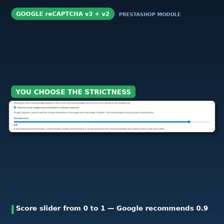 Módulo Google reCAPTCHA v3 para PrestaShop - Anti-Bot Invisível