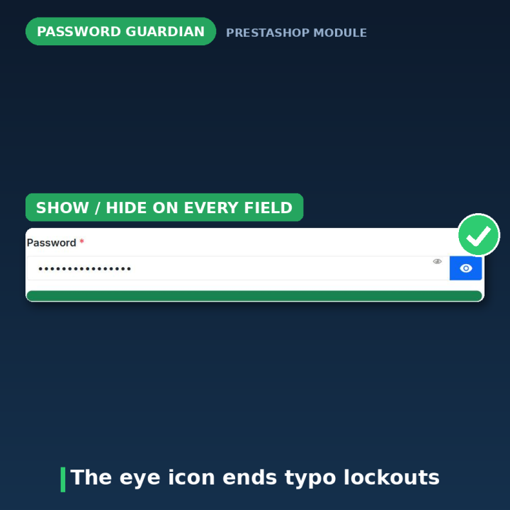 Modulo Password Sicure PrestaShop - Indicatore e Regole