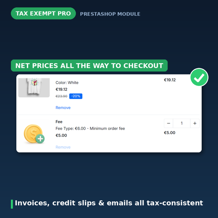 Módulo Exención de Impuestos PrestaShop - Grupos B2B sin IVA
