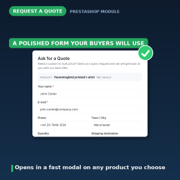 Module PrestaShop Demande de Devis - Offres de Prix B2B