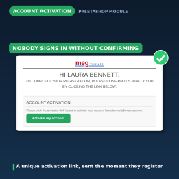 PrestaShop Accountactivatie - E-mailverificatie & Akkoord
