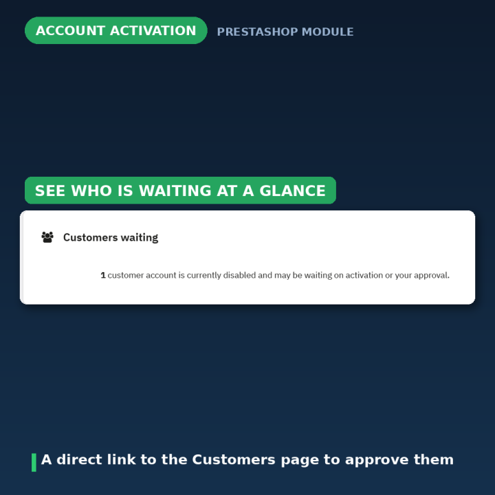 PrestaShop Account Activation - Email Verify & Approval