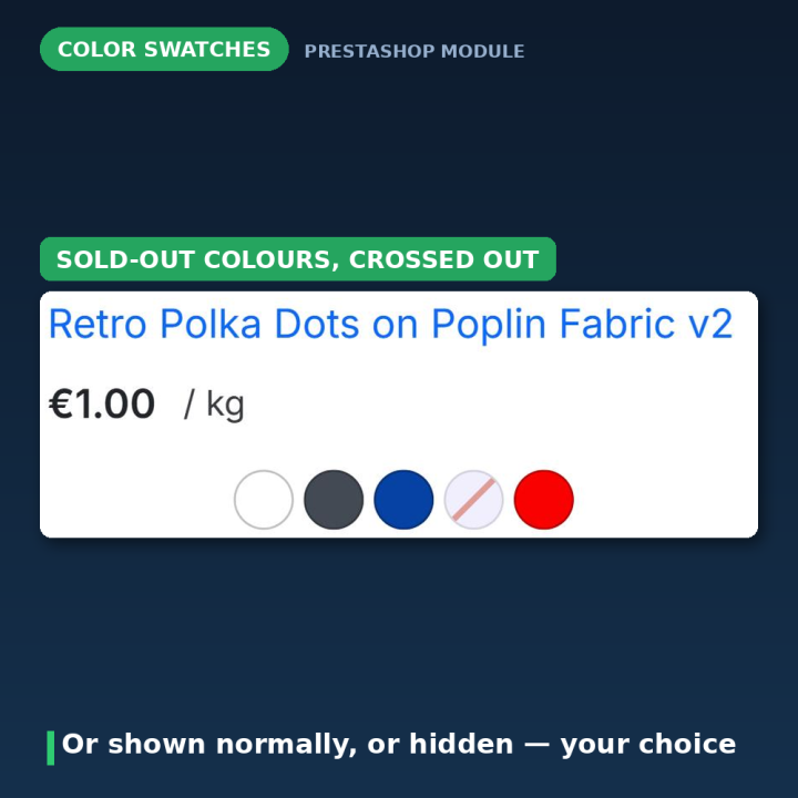 PrestaShop Color Swatches on Category & Listing Pages