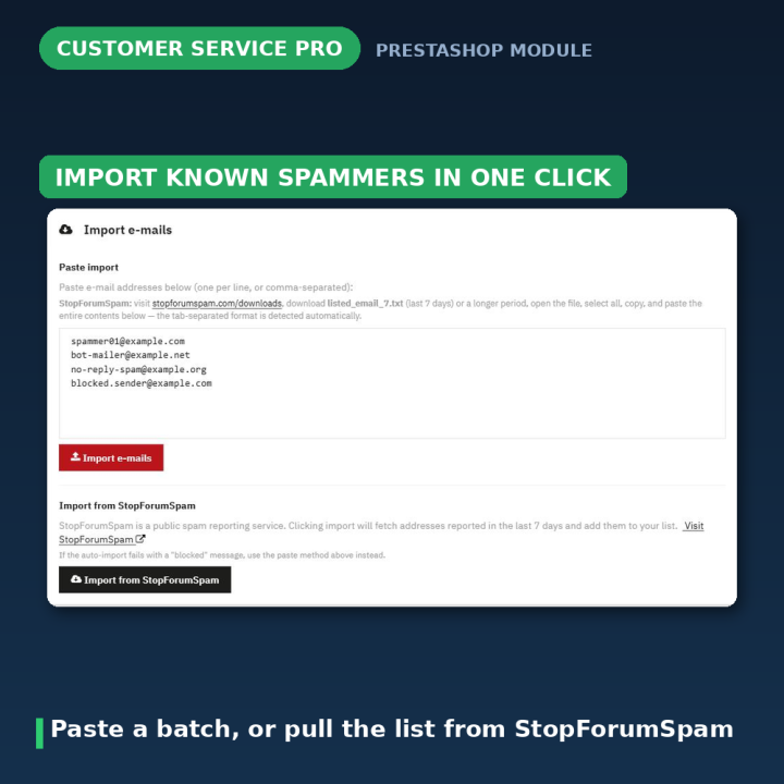 PrestaShop klantenservice - bijlagen, spamfilter, antwoorden