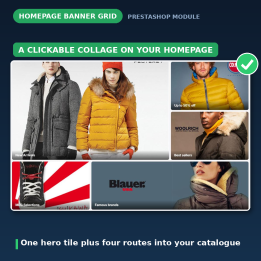 PrestaShop Banner-Raster - klickbare Bildcollage