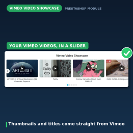 Slider Vimeo para PrestaShop - vídeos com lightbox