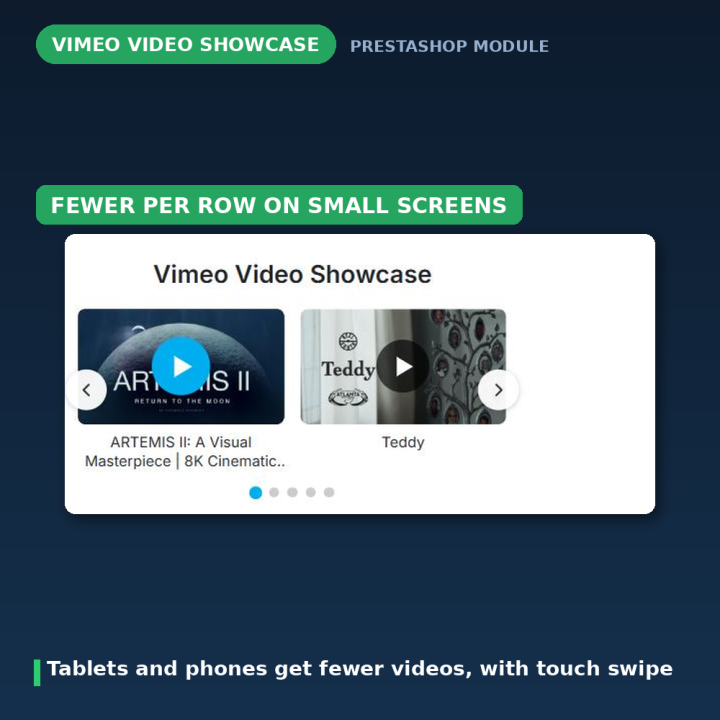 PrestaShop Vimeo Slider - Lightbox'lı Video Vitrini