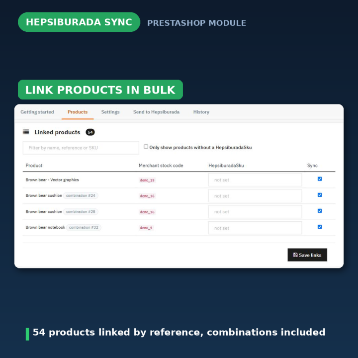 Hepsiburada PrestaShop Module - Stock & Price Sync