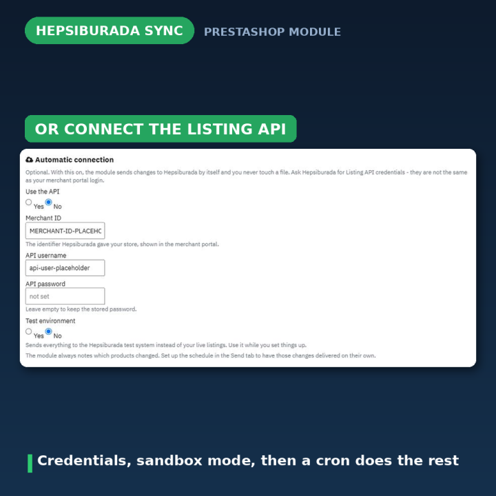 Hepsiburada PrestaShop Module - Stock & Price Sync