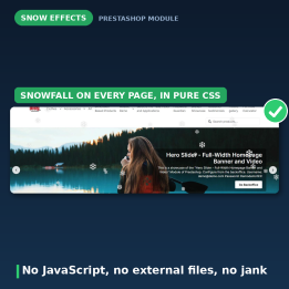 PrestaShop Efecto de nieve - Nevada navideña en CSS puro