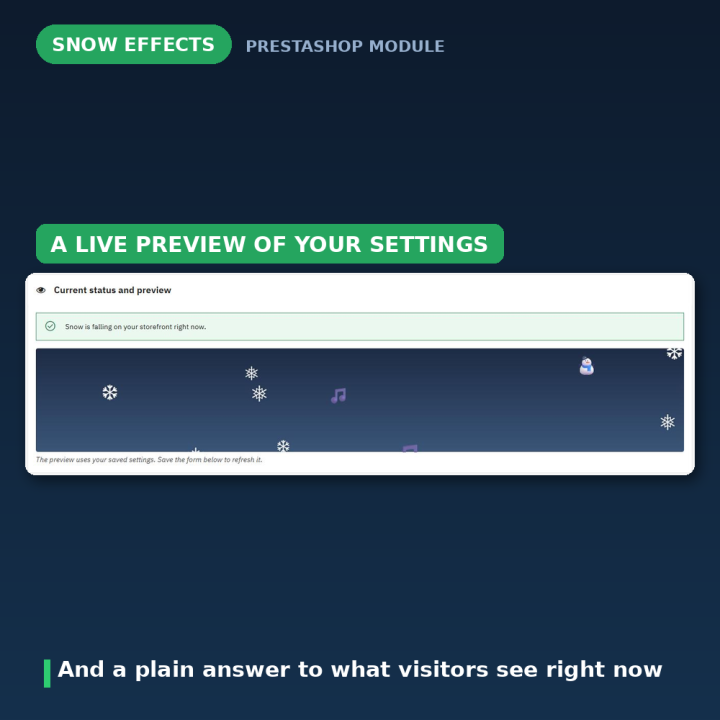 PrestaShop Snow Effect - Pure CSS Christmas Snowfall