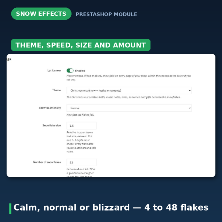 PrestaShop Snow Effect - Pure CSS Christmas Snowfall