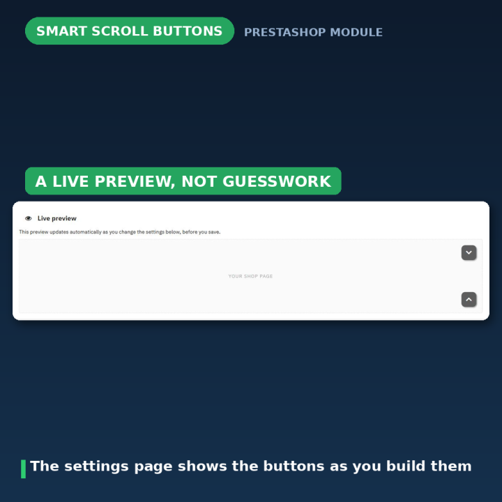 PrestaShop przycisk Wróć do góry - Smart Scroll Buttons