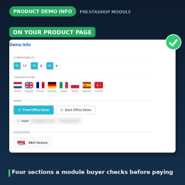 Informazioni Demo PrestaShop - Compatibilità e Link Demo