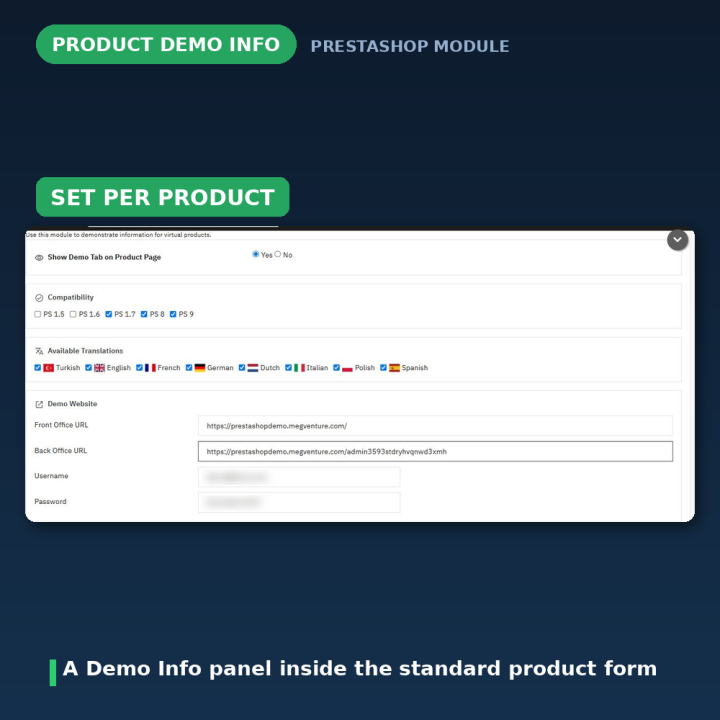 PrestaShop Demo-Infos: Kompatibilität und Demo-Links