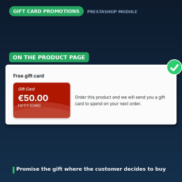 Modulo Gift Card PrestaShop - Offerte regalo e badge NUOVO