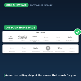 Logo Showcase PrestaShop: franja de logotipos y marcas