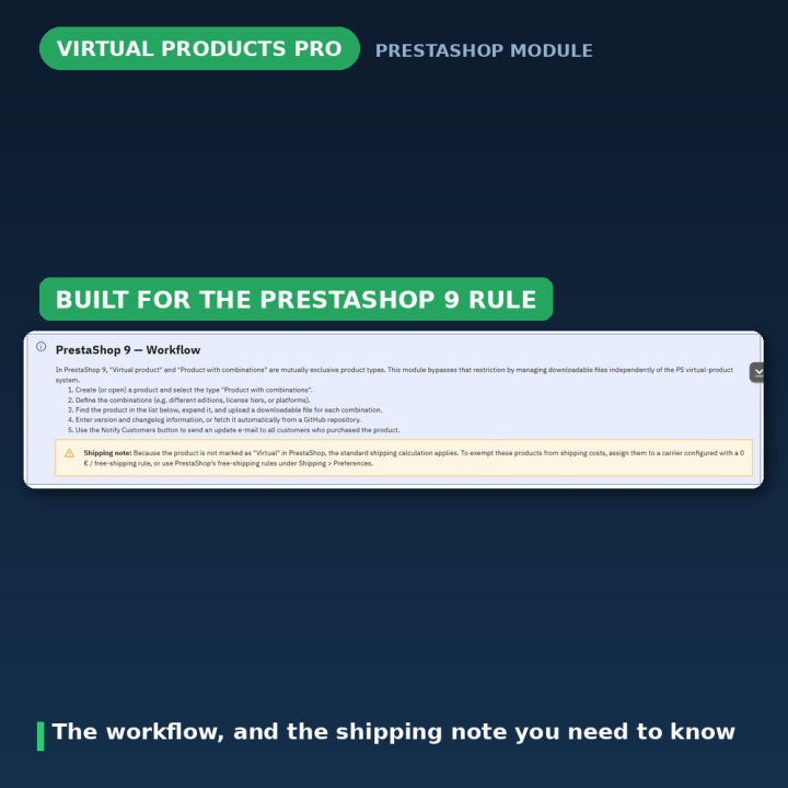 Produits virtuels PrestaShop - Fichier par déclinaison