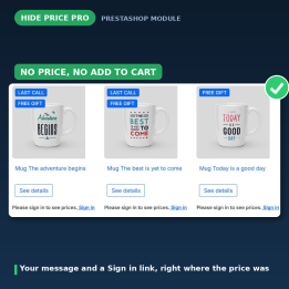 PrestaShop Prijzen Verbergen - Log In om Prijs te Zien B2B