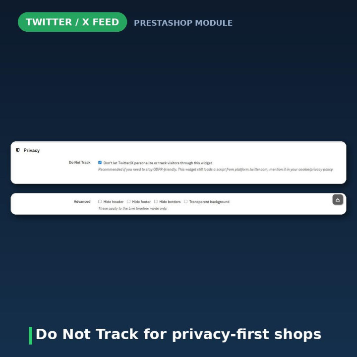 PrestaShop Twitter und X Feed Widget - ohne API-Schlüssel