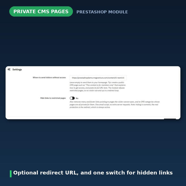 PrestaShop Private CMS Pages - Members-Only Content