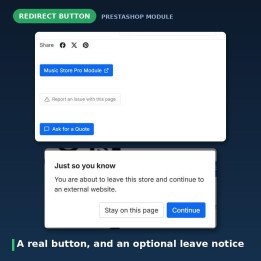 PrestaShop Produkt-Weiterleitungsbutton - Externe Links