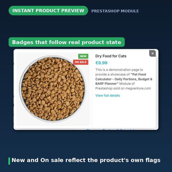 PrestaShop directe productweergave - Quick view-popup