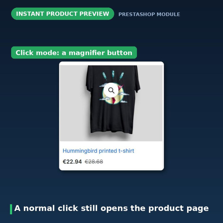 Pré-visualização de produto PrestaShop - Janela Quick View