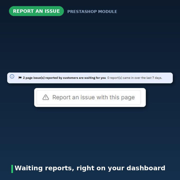 Segnala un problema PrestaShop - Avvisi dai clienti