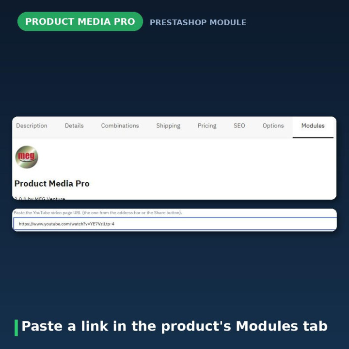 PrestaShop Ürün Medyası - Ürün Sayfasına Video, Harita, Ses