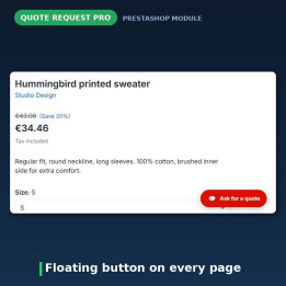Quote Request Form for PrestaShop - Ask For a Custom Price
