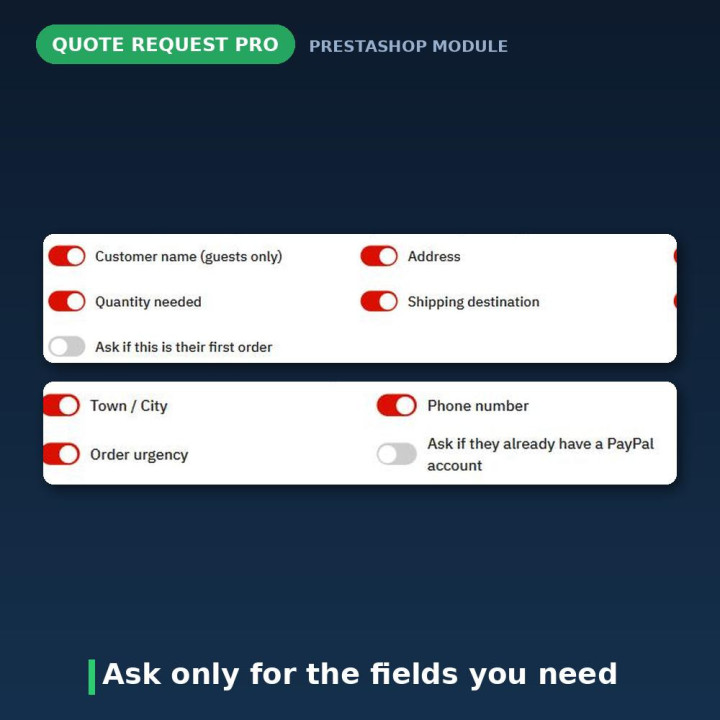 Quote Request Form for PrestaShop - Ask For a Custom Price