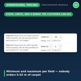 PrestaShop Price by Surface, Volume, Length & Weight Module