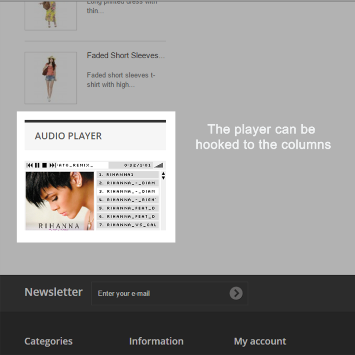 Prestashop Audio Player Pro with Autoresume Module - MEG Venture