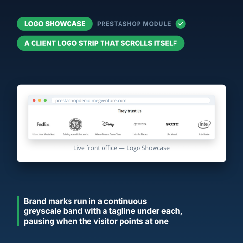 PrestaShop Logo Showcase - Brands and Trusted By Slider