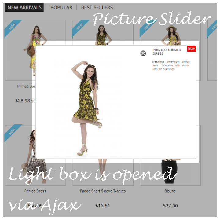Prestashop Ajax Quick View and Product Slider Module - by MEG Venture