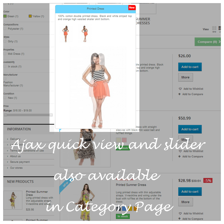 Prestashop Ajax Quick View and Product Slider Module - by MEG Venture