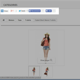 Prestashop Social Buttons