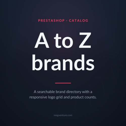 PrestaShop Markalar Sayfası - Aranabilir A-Z Marka Dizini