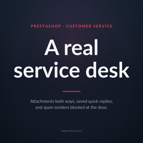 PrestaShop Customer Service - Allegati, Spam e Risposte Rapide