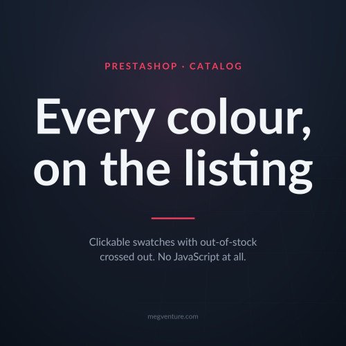 Campioni Colore PrestaShop nelle Liste Prodotti
