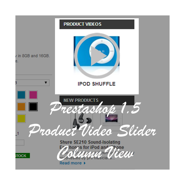 Prestashop Product Video Slider Module - by MEG Venture