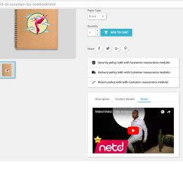 Prestashop Product Custom (Media) Tab Module