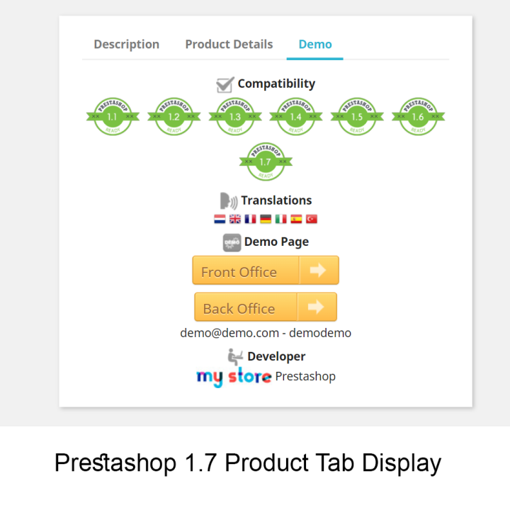 Product Demo for Prestashop Developers Module - MEG Venture