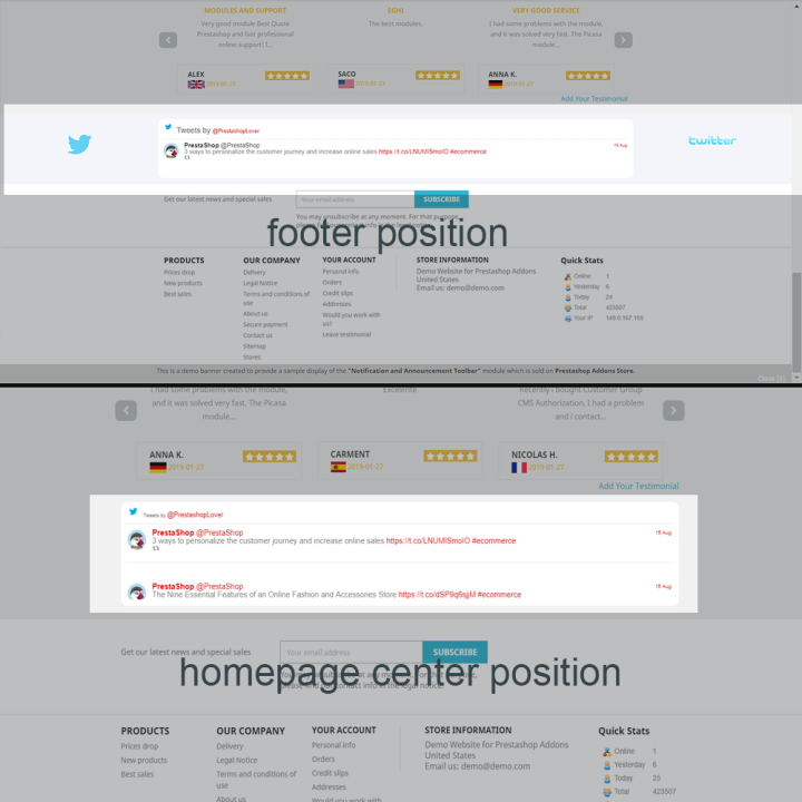 Prestashop X Timeline Slider Pro Module- by MEG Venture