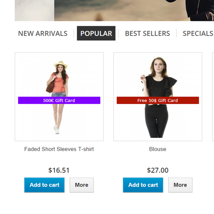 Gift Card Coupon  Banner Showcase for Products